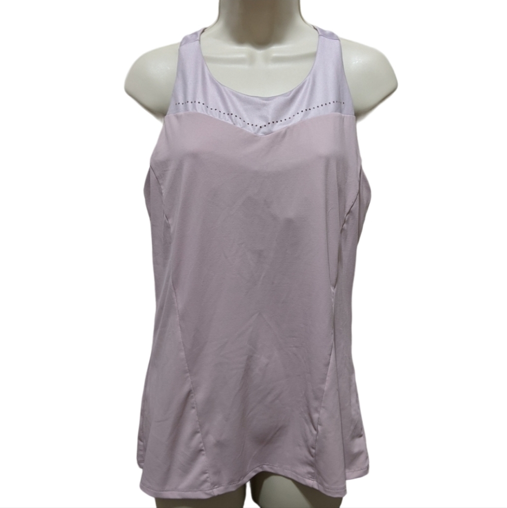 Women's Fabletics Light Purple Athletic Tank Top with Built in Bra